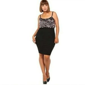 Torrid Pale Pink Sequin Bodycon Dress